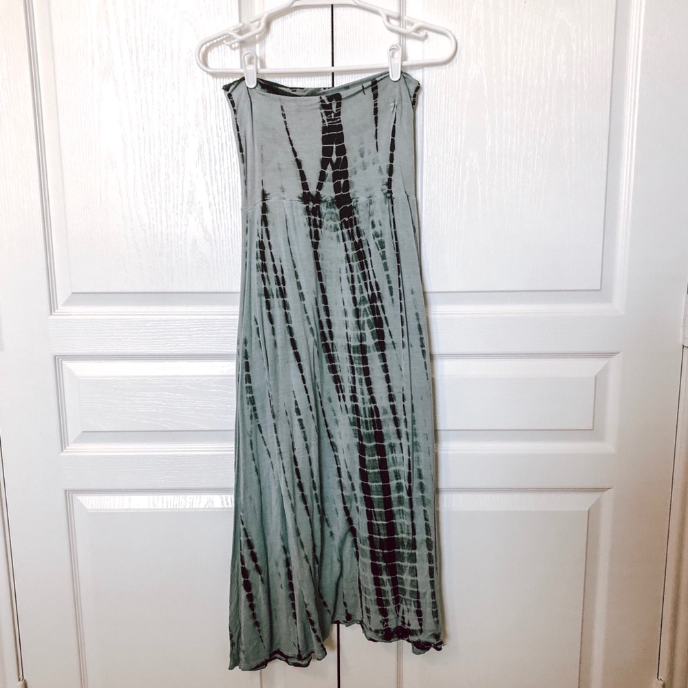 Earthbound | tie-dye Black & Blue maxi skirt